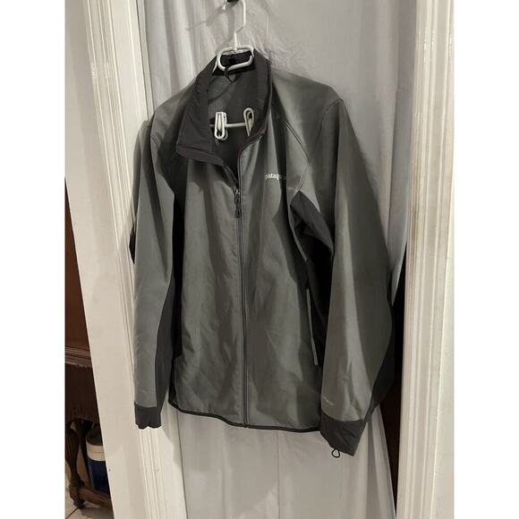 Patagonia Jacket Mens XL Gray Full Zip Soft Shell Zipper Pockets Polartec - Picture 1 of 11